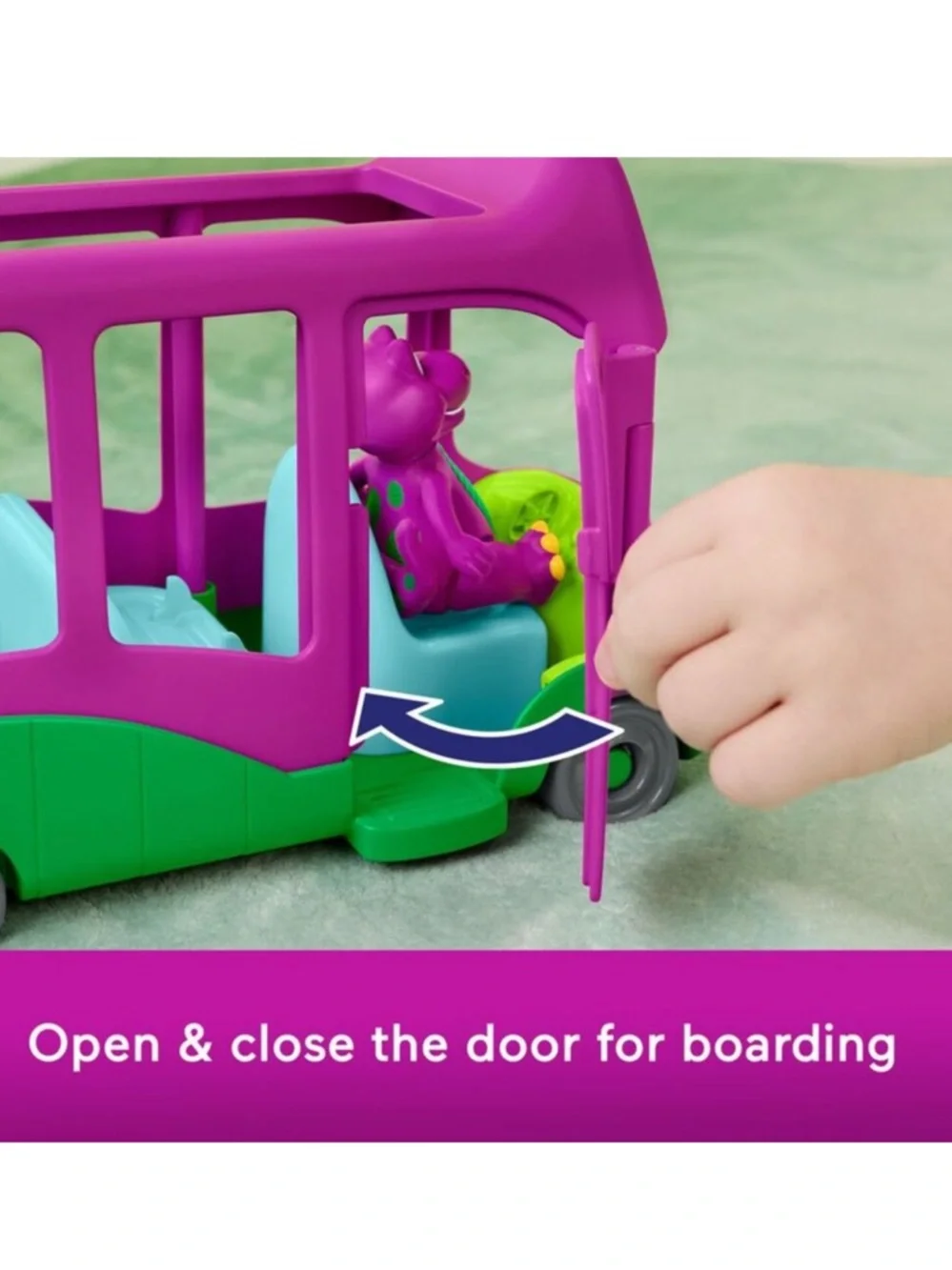 Fisher-Price Barney's World Adventure Bus Push-Along Toy & Barney Figure